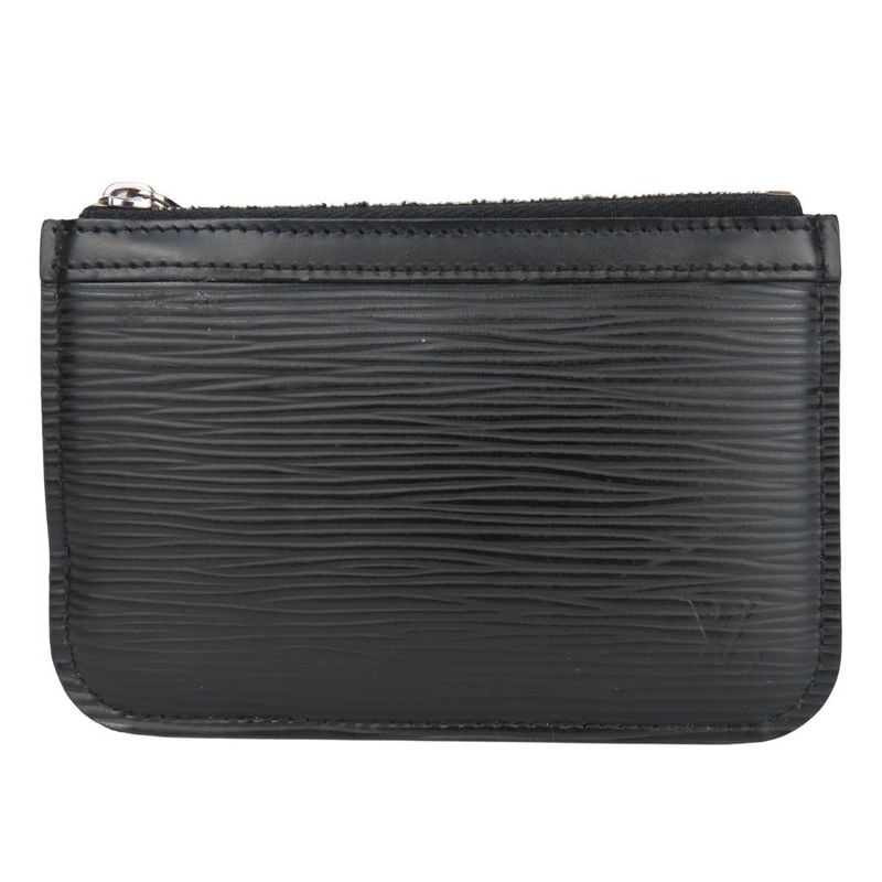 Louis Vuitton Coin Case Pochette Cles M66602 Epi Leather Noir Black Silver