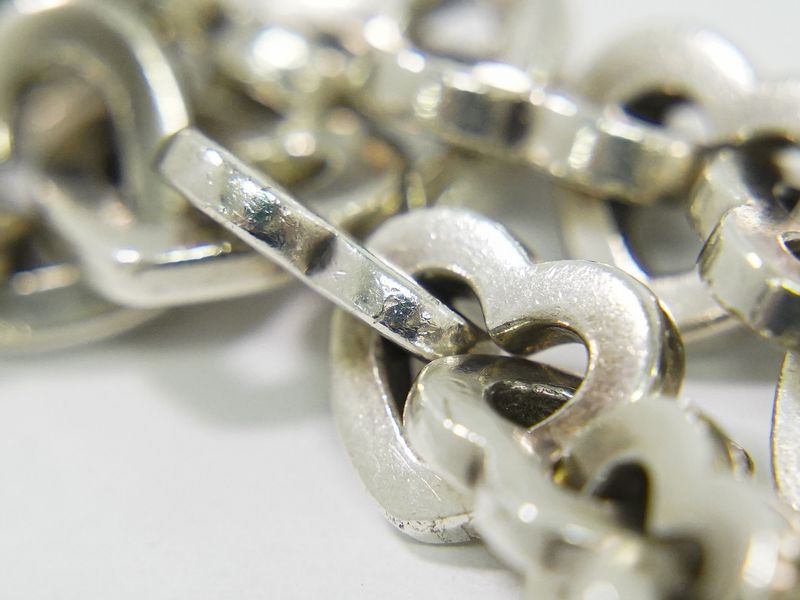 Authentic Tiffany & Co Tiffany & Co Heart Link 925 750 YG Bracelet Bangle