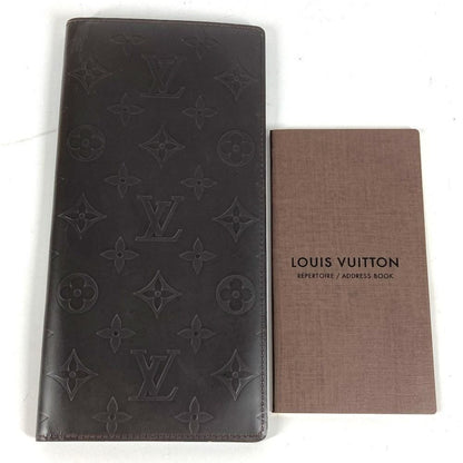 Louis Vuitton Wallet Portefeuille Double Monogram Glace Leather Cafe Brown