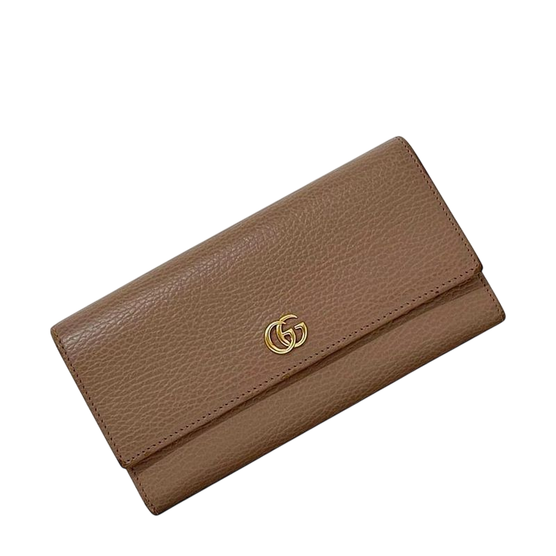 Gucci Bifold Long Wallet Pink Beige Marmont 456116 Wallet