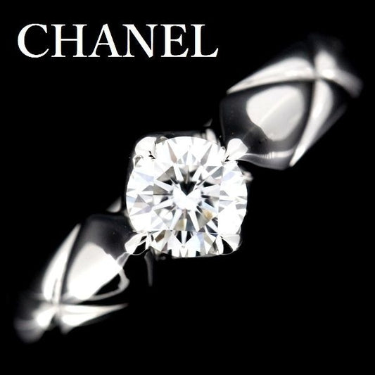 Chanel Quilted Diamond 040 CT F-Vvs 2-Vg Ring Pt950