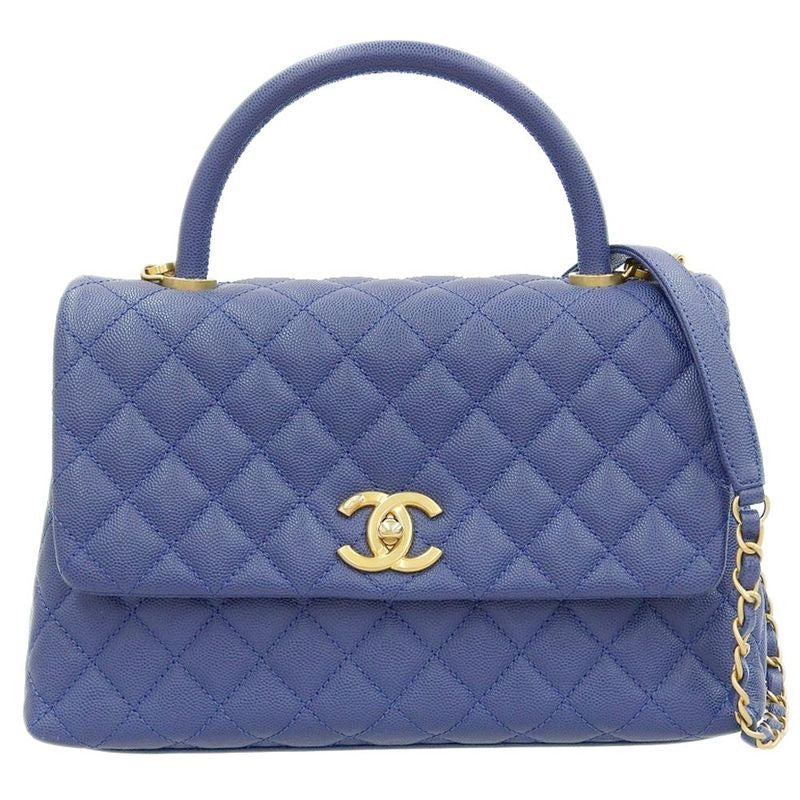 Chanel Quilted Coco Handle Flap Bag S Shoulder