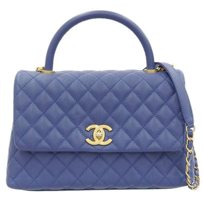 Chanel Quilted Coco Handle Flap Bag S Shoulder