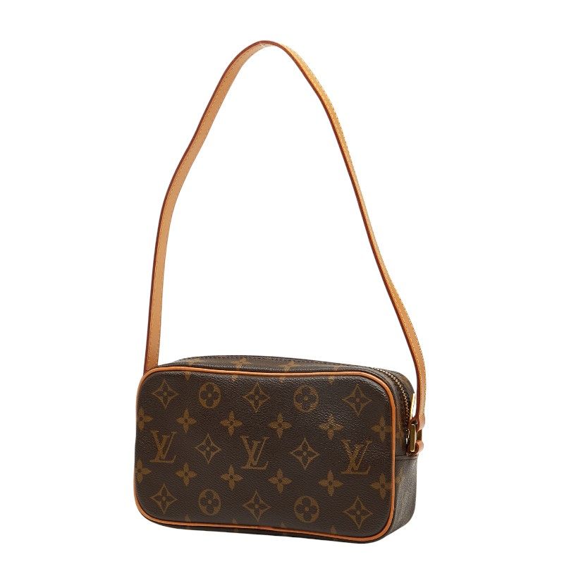 Louis Vuitton Monogram Pochette Cité One Shoulder Bag M51183 Brown PVC Leather