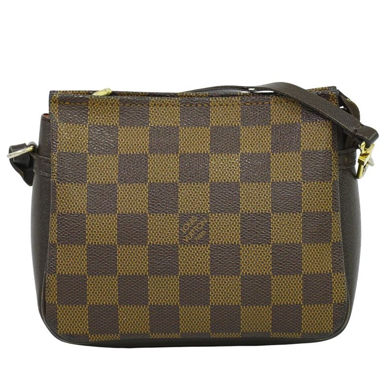 Authentic Louis Vuitton LV Trousse Makeup Damier Ebène Accessory Pouch Handbag