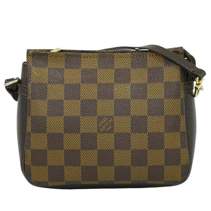 Authentic Louis Vuitton LV Trousse Makeup Damier Ebène Accessory Pouch Handbag