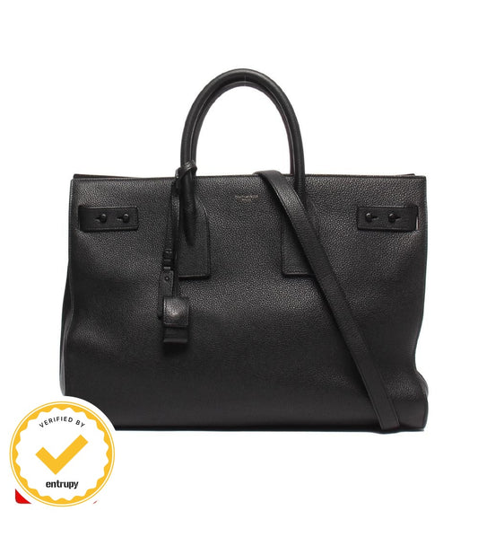 Saint Laurent Paris 2-Way Tote Shoulder Bag Crossbody Thin Large Sac de Jour