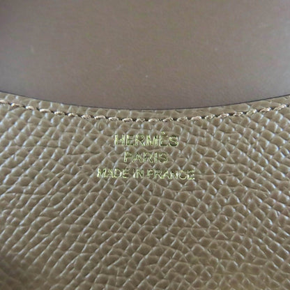 Hermes Constance Slim Brown Veau Epsom Gold Coin Case Wallet — view 12
