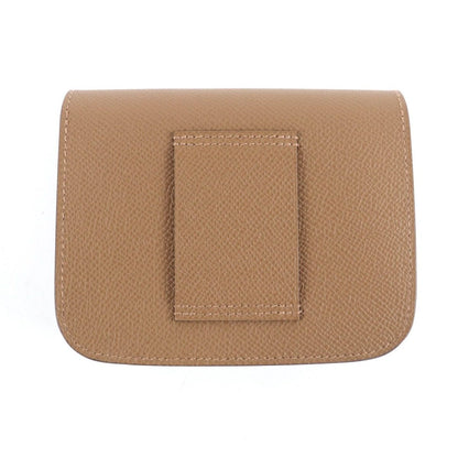 Hermes Constance Slim Brown Veau Epsom Gold Coin Case Wallet — view 3