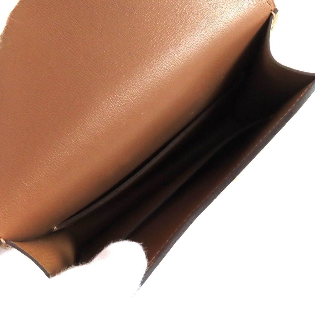 Hermes Constance Slim Brown Veau Epsom Gold Coin Case Wallet — view 6
