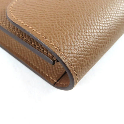 Hermes Constance Slim Brown Veau Epsom Gold Coin Case Wallet — view 9