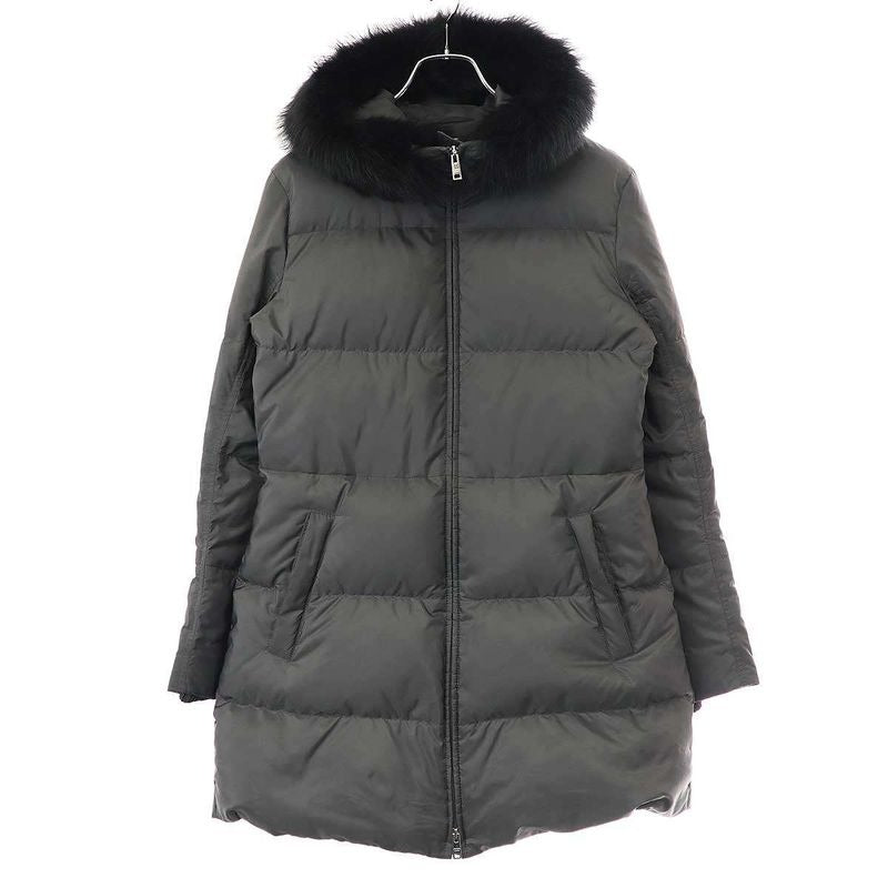 Prada Fur Down Coat 29 E117 106 O Gray 40