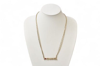 Chanel Necklace Pendant Chnael Coco CC I LOVE Chanel Heart 2strand Choker Gold