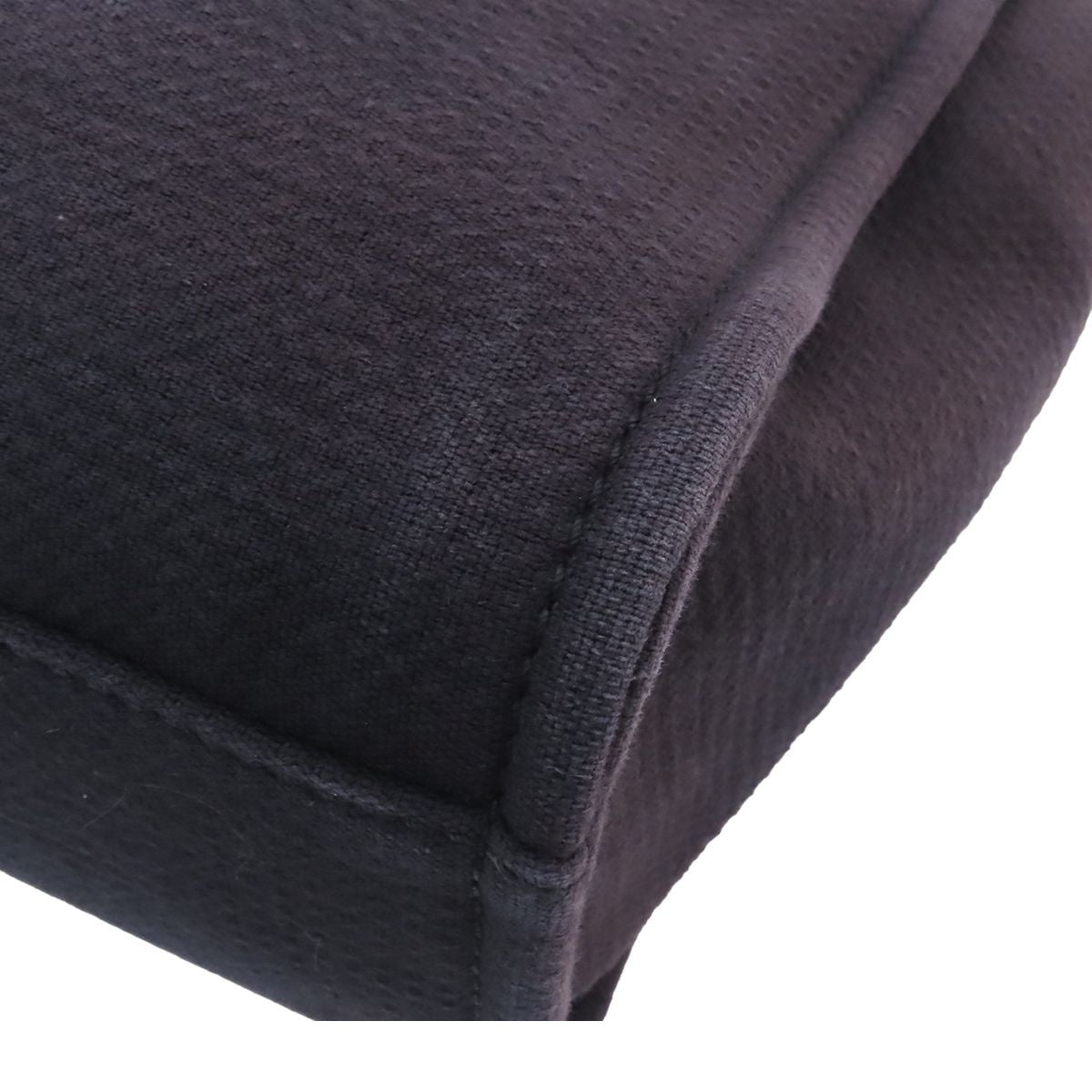 Chanel Deauville Small Shopping Black Cotton Canvas 2-Way Tote Bag — view 6