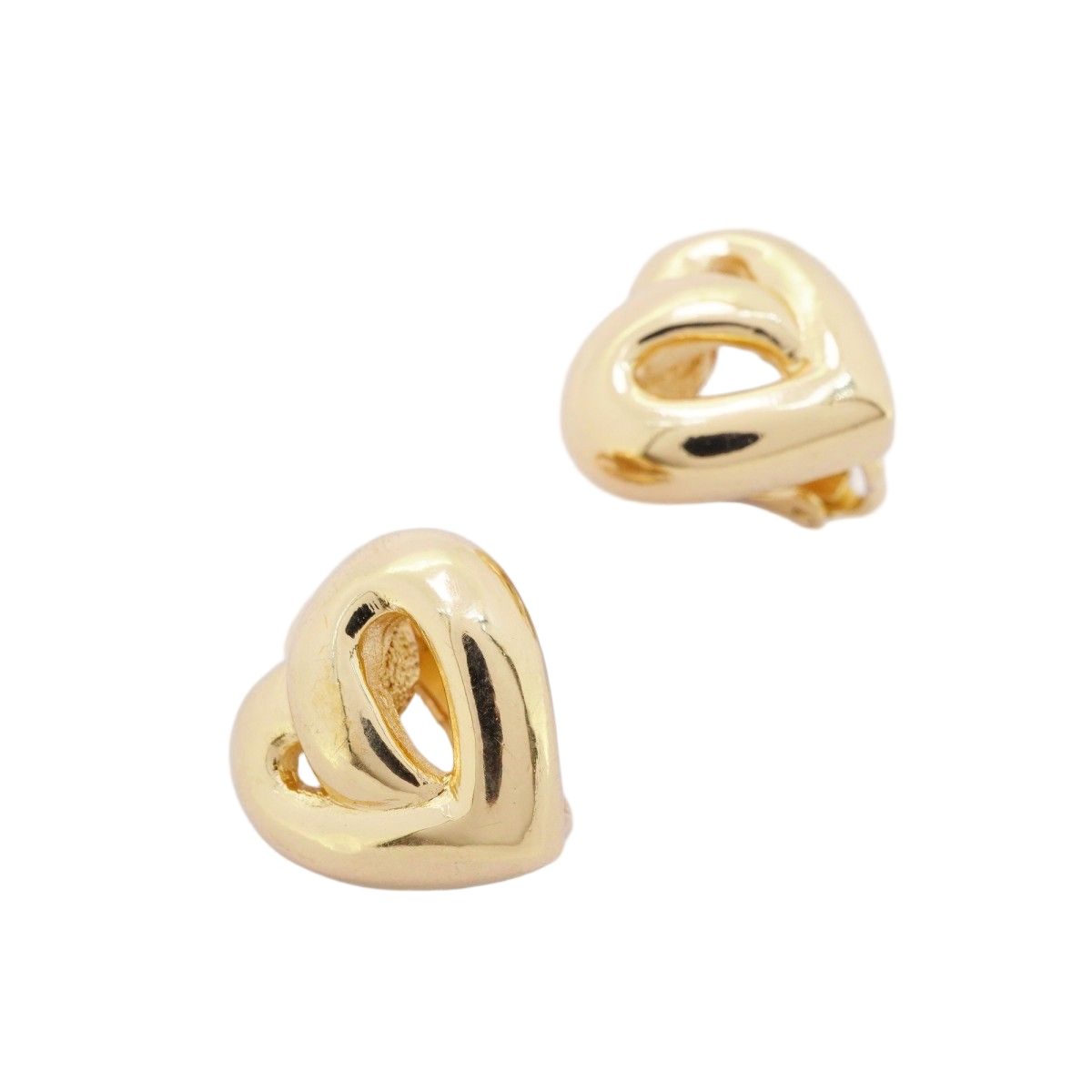 Dior Earrings Heart Motif Gold Plated — view 2