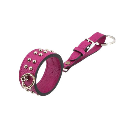 Hermes Collier de Chien Annaud Bag Charm Epson Rose Purple