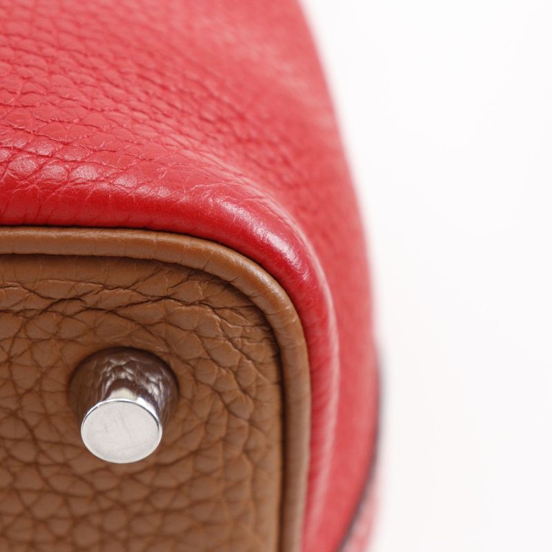 Hermes Picotin Lock Cazac 18PM Bicolor Taurillon Clemence Brown/red D Ladies