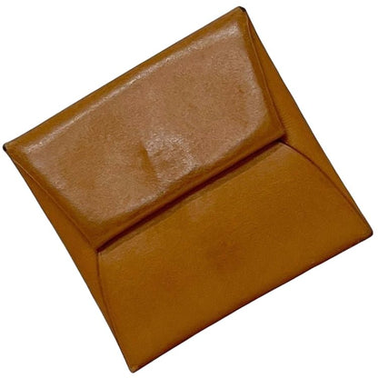 Hermes Leather Box Calf Chevre Brown Yellow