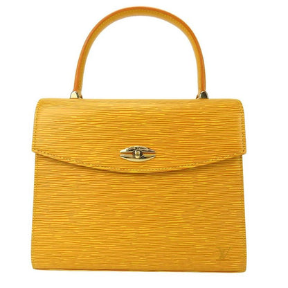 Louis Vuitton Handbag Malesherbes Epi Leather Yellow Gold Hardware Top