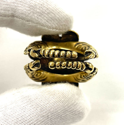 Gucci Flower Cocktail Ring S With Stones And GP White — view 7