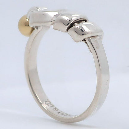 Tiffany & Co Love Knot Silver 925 X 18K Yellow Gold #7 Ladies 2.7g Ring