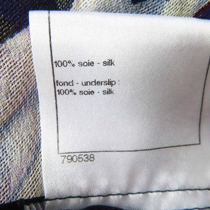 CHANEL P37299 100% Silk Coco Mark Camellia Partially Sheer Chiffon Fabric