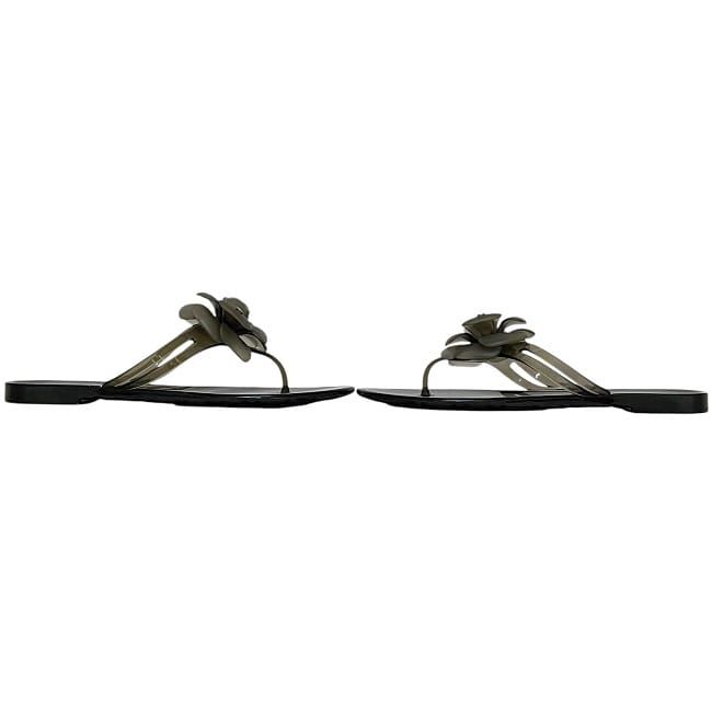 Chanel Sandals Black Camellia G26012x01618 Excellent Condition