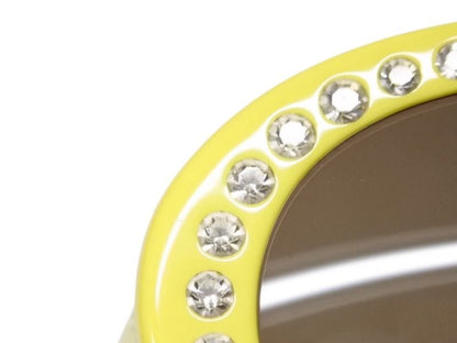 Chanel Oval Sunglasses Eyewear CC Logo Rhinestone Yellow — view 6
