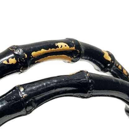 Gucci Bamboo 002-1016 Brown Nylon Bag Handbag Women