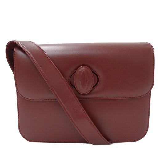 Cartier Shoulder Bag Must Have Leather Bordeaux Wine Red Going Out Crossbody