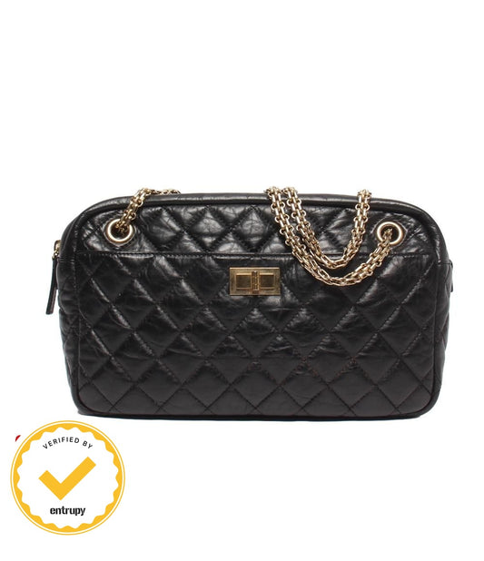 Chanel Chain Shoulder Bag Gold Calfskin Quilted