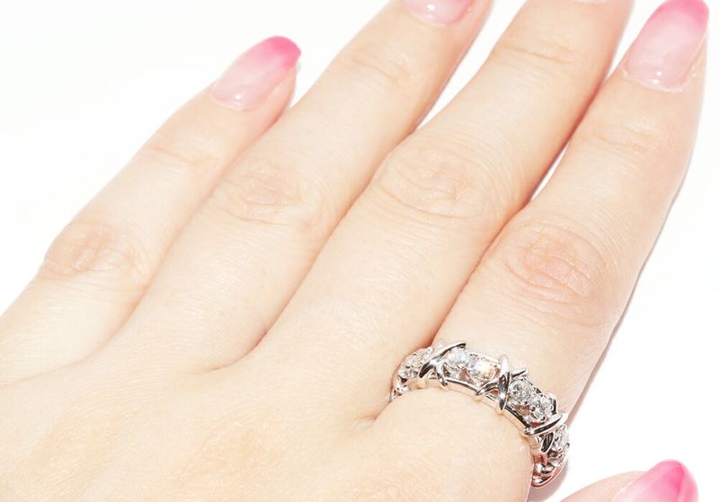 Tiffany & Co Ring Pt950 16 Diamonds (114ct) Jean Schlumberger 16 Stone Ring