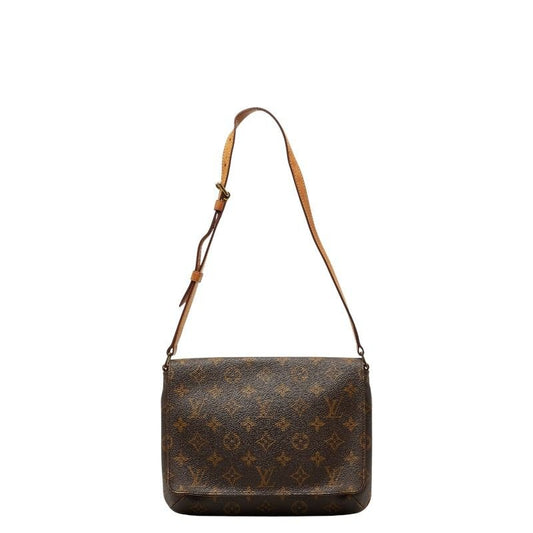 Louis Vuitton Monogram Musette Tango Short Brown Leather Shoulder Bag