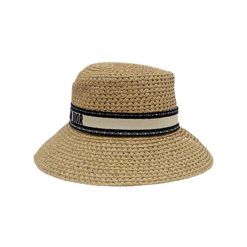Dior D Bobby Wide Brim Hat 34dbp924g153 Beige Black Size 57 Hat