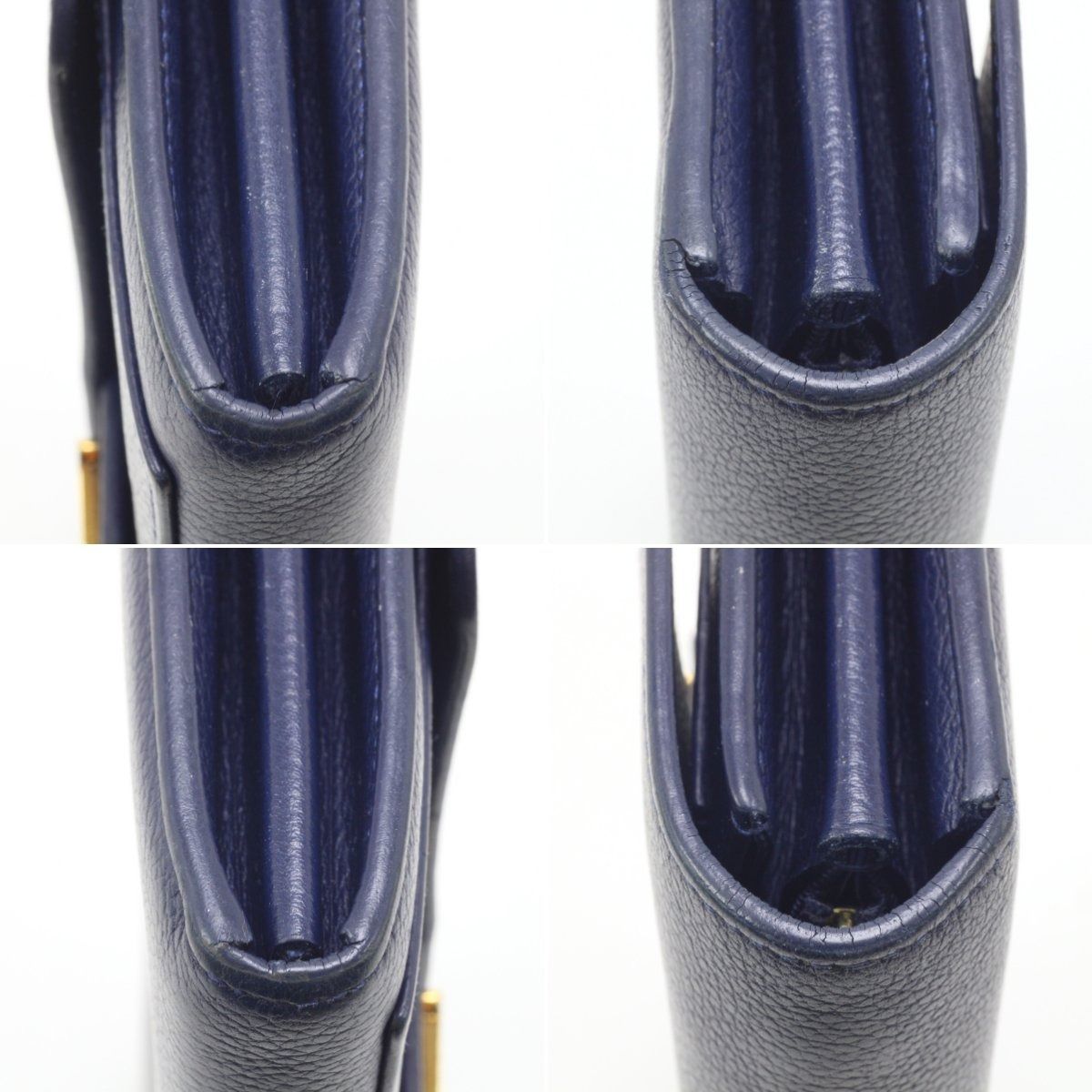 Louis Vuitton Bifold Long Wallet Portefeuille Lock Me M60861 Navy