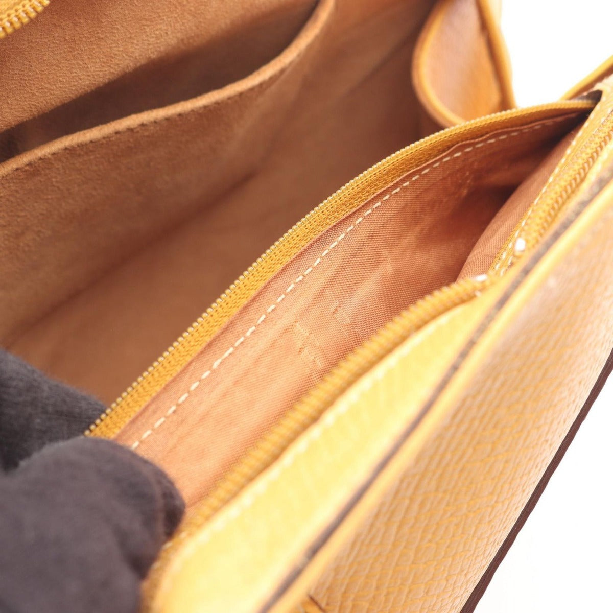 Loewe Tote Yellow Leather Handbag — view 10