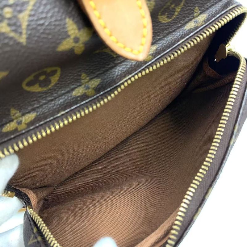Louis Vuitton Montsourisgm Monogram Leather × PVC Brown Backpack Gold M51135