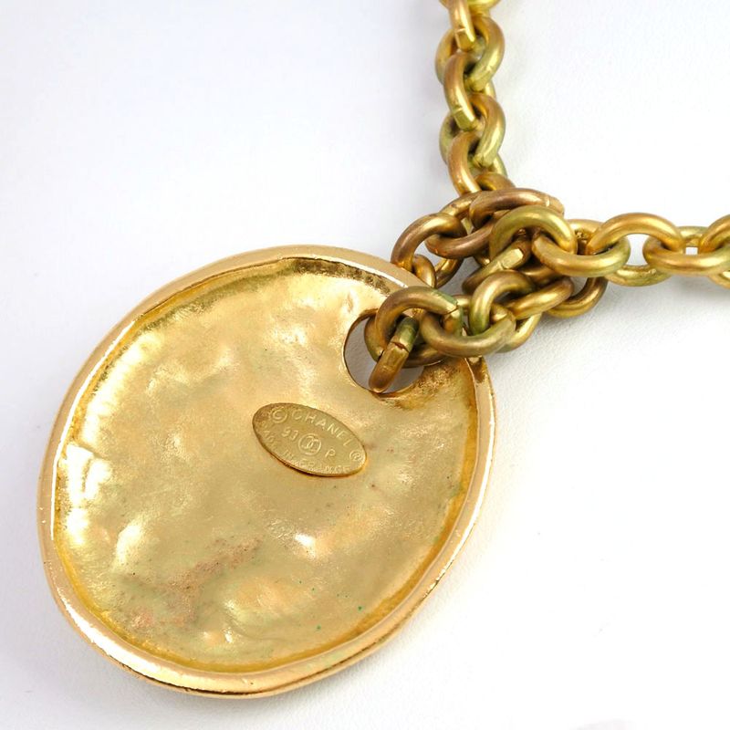 Chanel Coco Mark Gold Plated 93P Ladies 110.4g Necklace