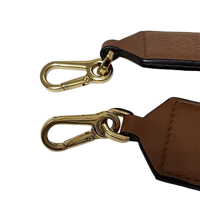 Loewe Shoulder Strap Anagram Strap C073t87x01 Natural And Tan Anagram Pattern