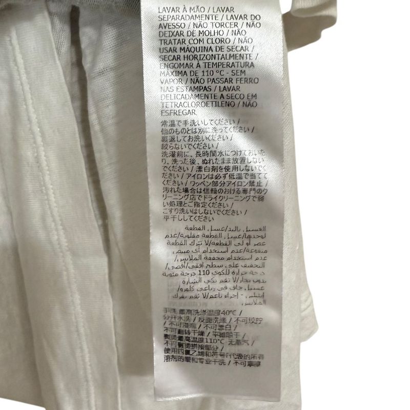 Gucci Michele Period Short Sleeve V-Neck T-Shirt Cut and Sewn Size S White