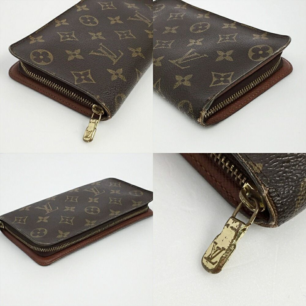 Louis Vuitton Portomone Zip Long Wallet Round Zip M61727 Monogram