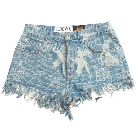 2022ssLoewe Mermaid Shorts Paulas Ibiza Shorts Size 36 Denim Mermaid