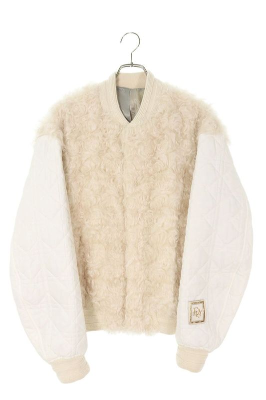 Dior X ERL 23SS 313c421a5672 Cotton And Mohair Rabbit Patch Nylon Blouson Women