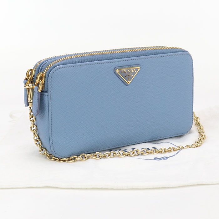 Prada Chain Saffiano Leather 1dh010 QHH F0637 Crossbody Shoulder Bag Leather