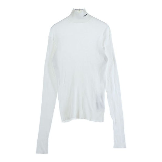 Prada Logo Print Turtle Neck Sweater White Umr524 S222 11 I0