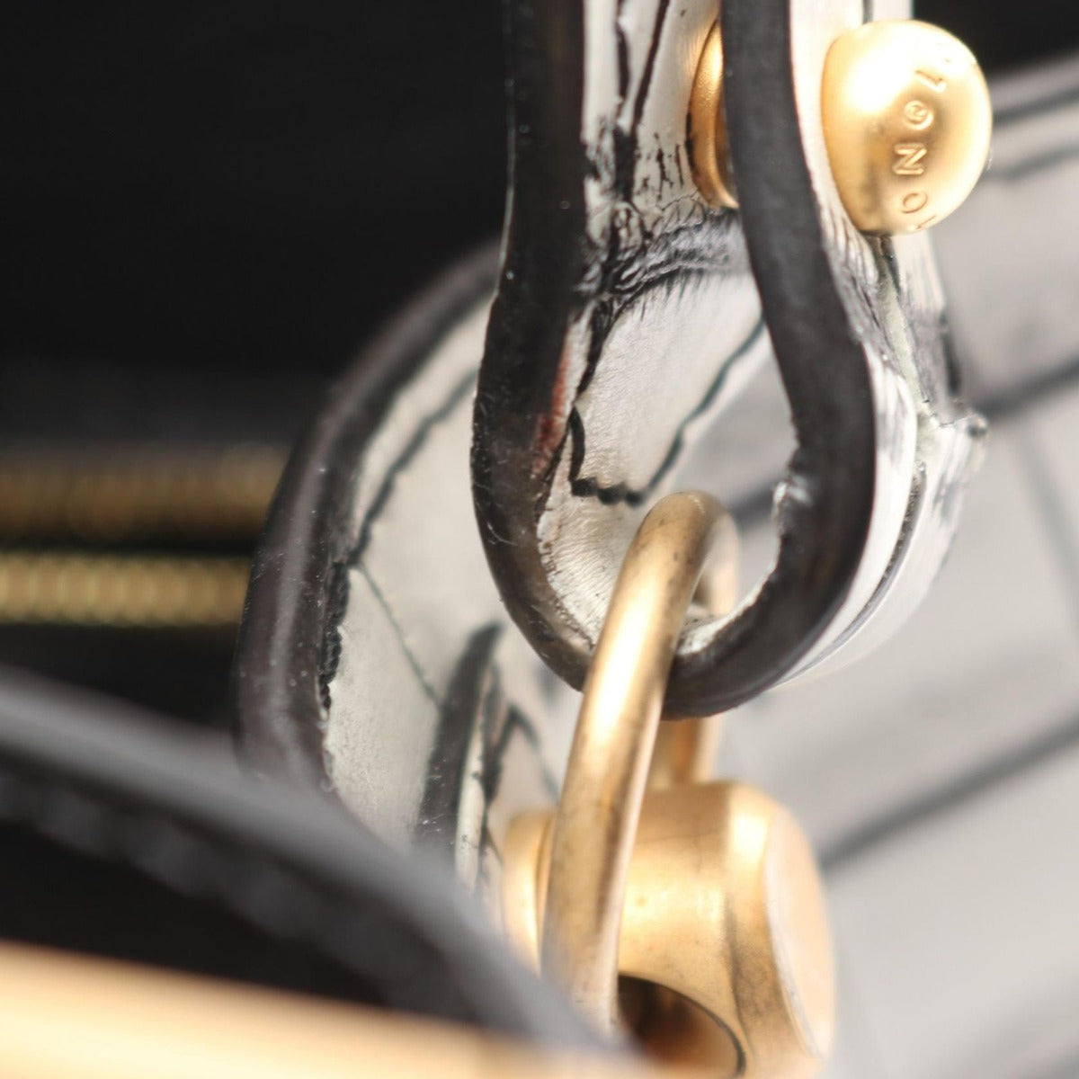 Louis Vuitton Handbag Light Gray Leather 2-Way — view 11