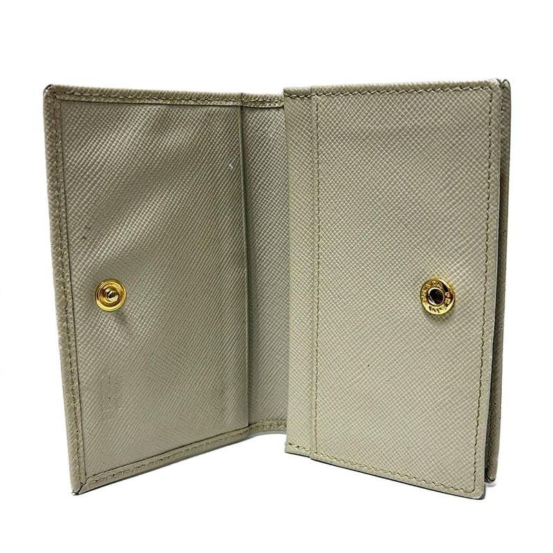 Prada Business Card Case - Beige Leather