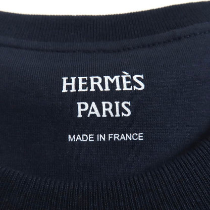 Hermes 23SS 3e4509dl 100% Cotton H Logo Embroidered Crew Neck Short Sleeves