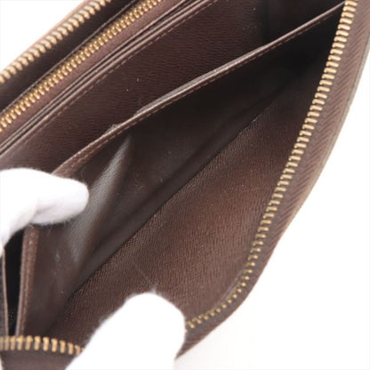 Louis Vuitton Damier Zippy Wallet Round Zip Wallet Long Wallet N60015 Ebène