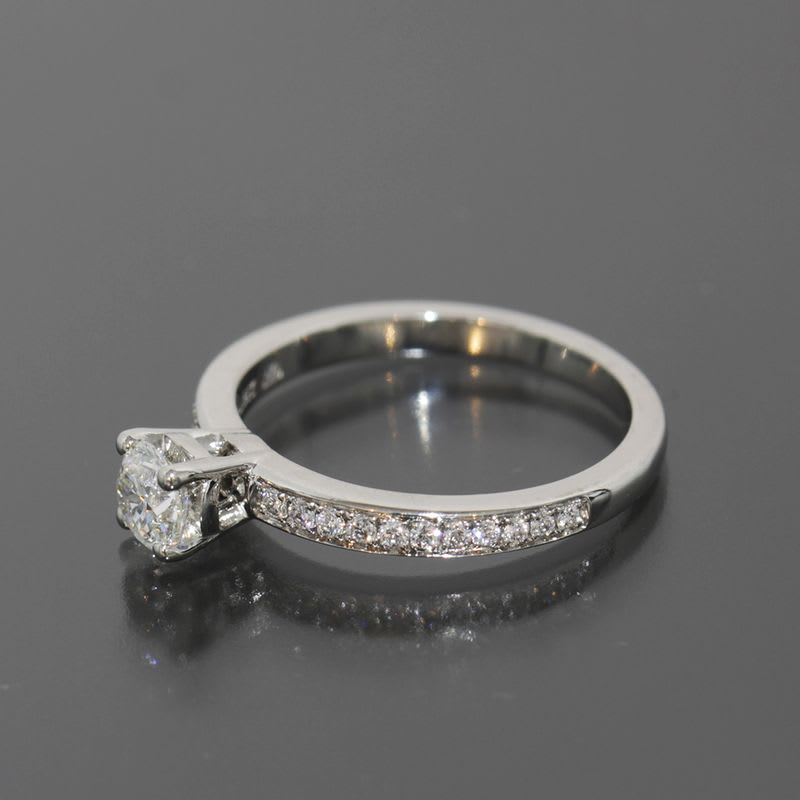 Bvlgari Rome Amor Diamond 0.3 CT Ring No 6 Pt950 Box Gallery E1366